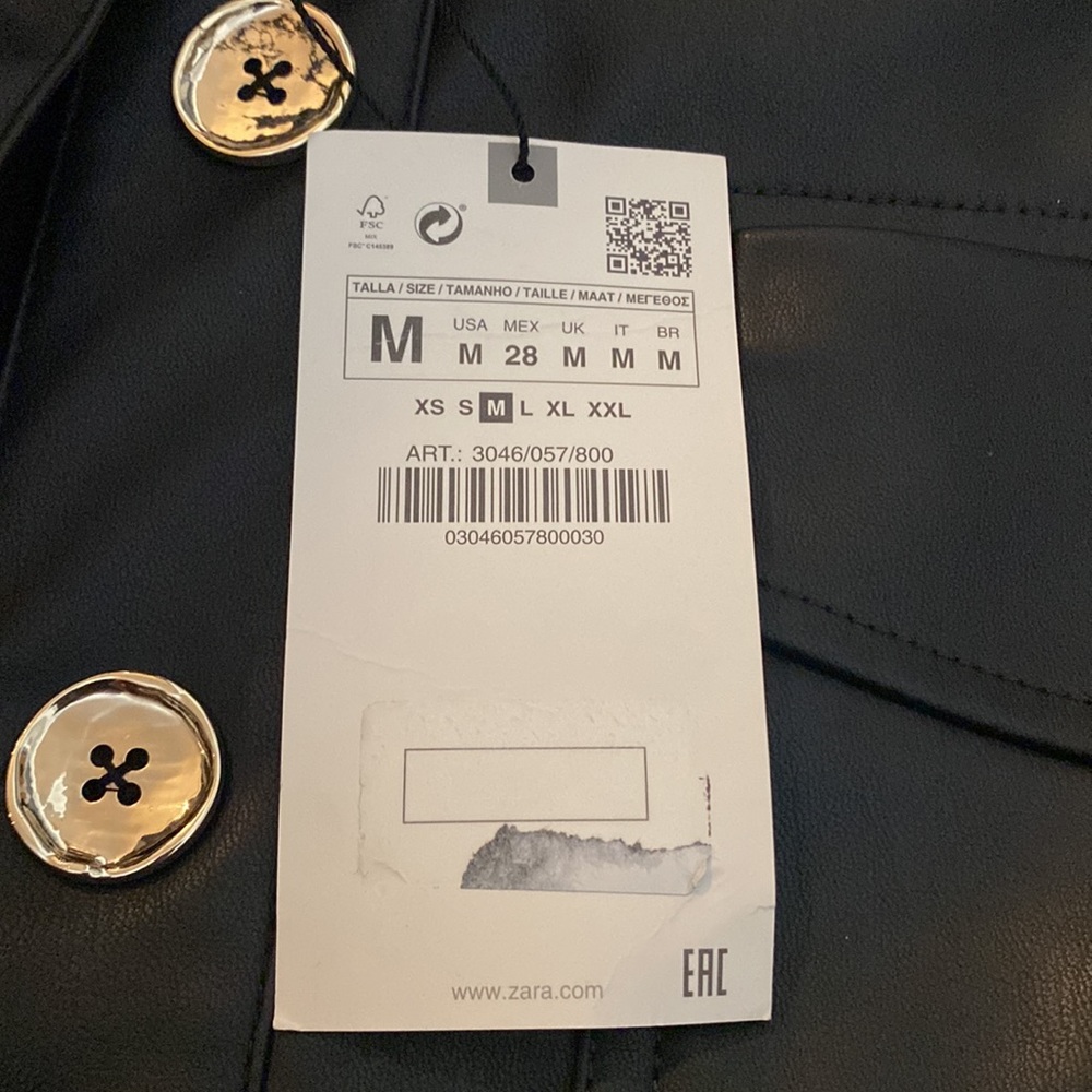 Zara faux leather jacket - Picture 6 of 6
